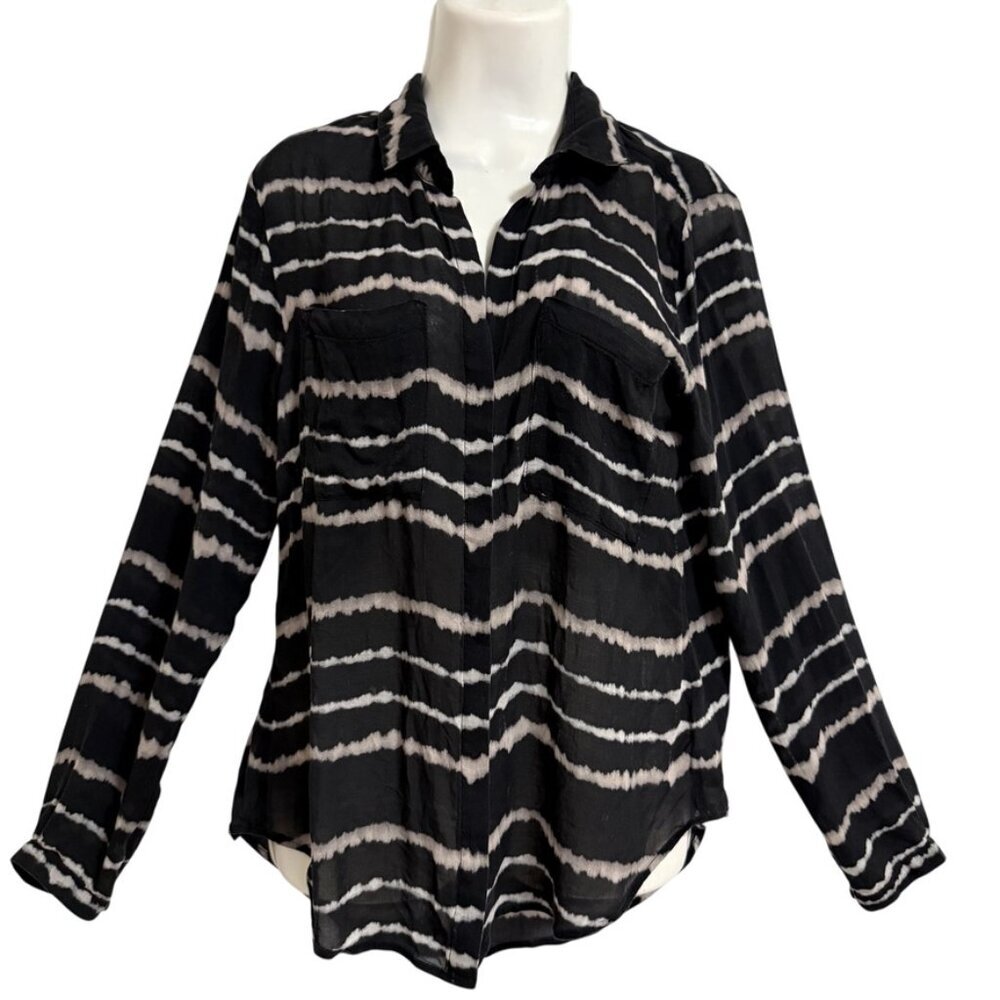 Cloth & Stone Sheer Tunic Blouse SZ XS‎ Coastal Resort Chic Gauzy